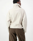 Just Cruizin : Riley Wool Blend Bomber Jacket - Oatmeal
