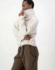 Just Cruizin : Riley Wool Blend Bomber Jacket - Oatmeal