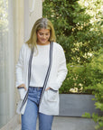 Just Cruizin : Wren Cotton Boyfriend Cardigan - Linen Black