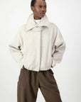 Just Cruizin : Riley Wool Blend Bomber Jacket - Oatmeal