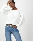Just Cruizin : Avery Cotton Cable Knit - Linen
