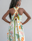 Differently: Mila Tie Back Dress - Spanish Bloom