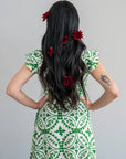 Differently: Maxi petal wrap dress – Green Arabesque