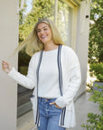 Just Cruizin : Wren Cotton Boyfriend Cardigan - Linen Black