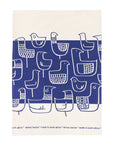 Skinny LaMinx - Tea towel: Eep! Inky Blue