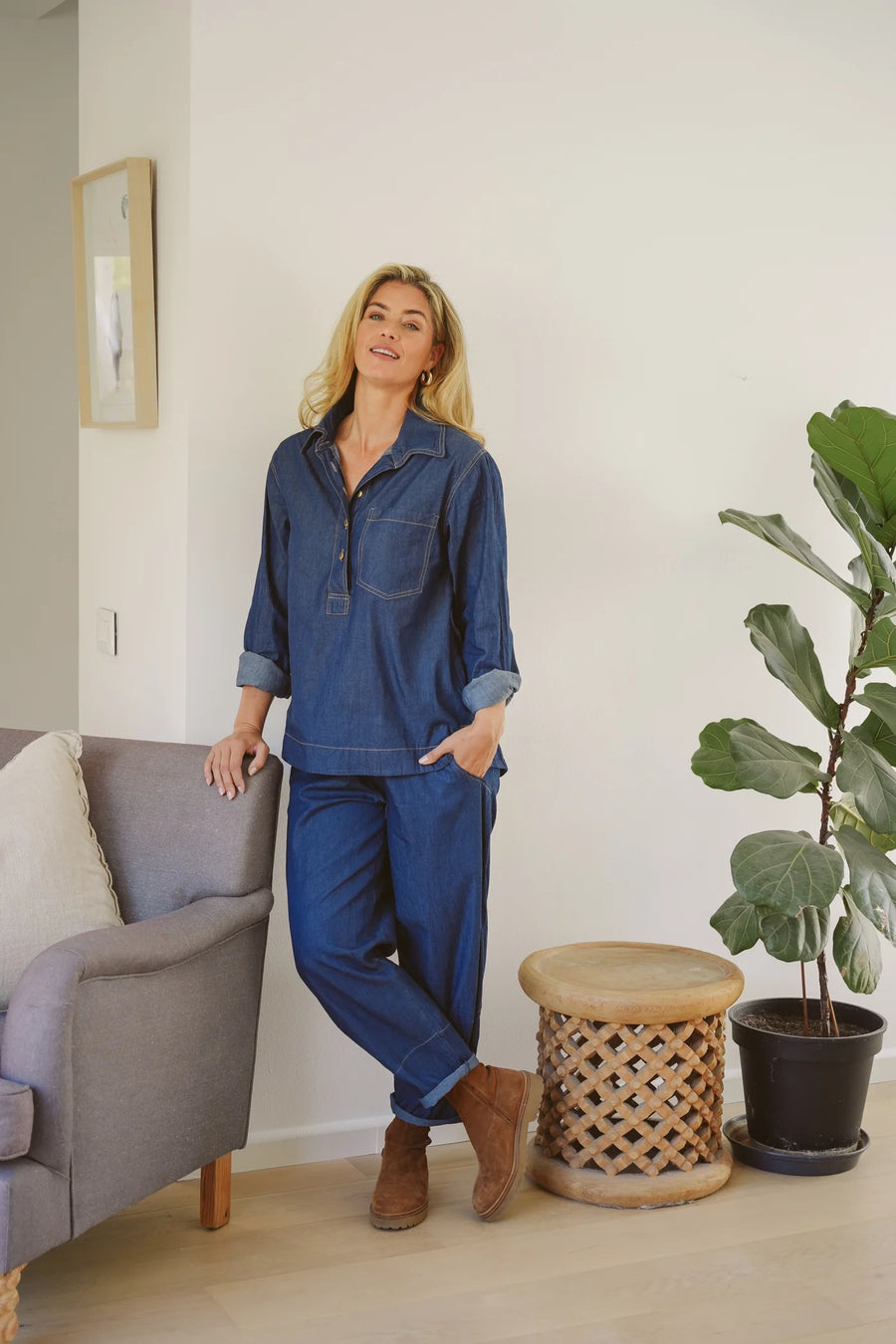 Just Cruizin : Jo Barrel Pants - Denim