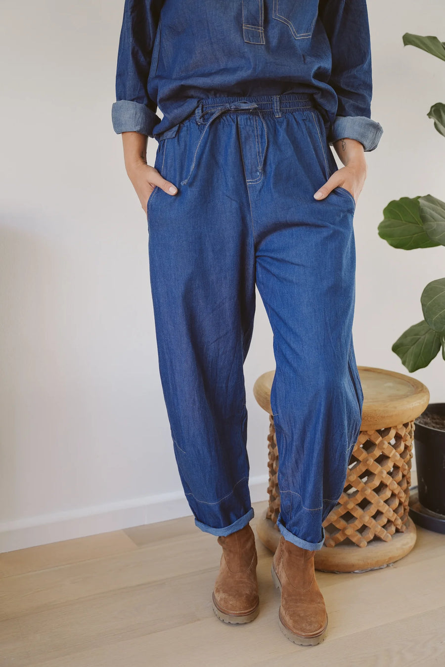 Just Cruizin : Jo Barrel Pants - Denim