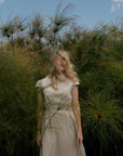 Pure Linen Cap Sleeve Dress | Natural