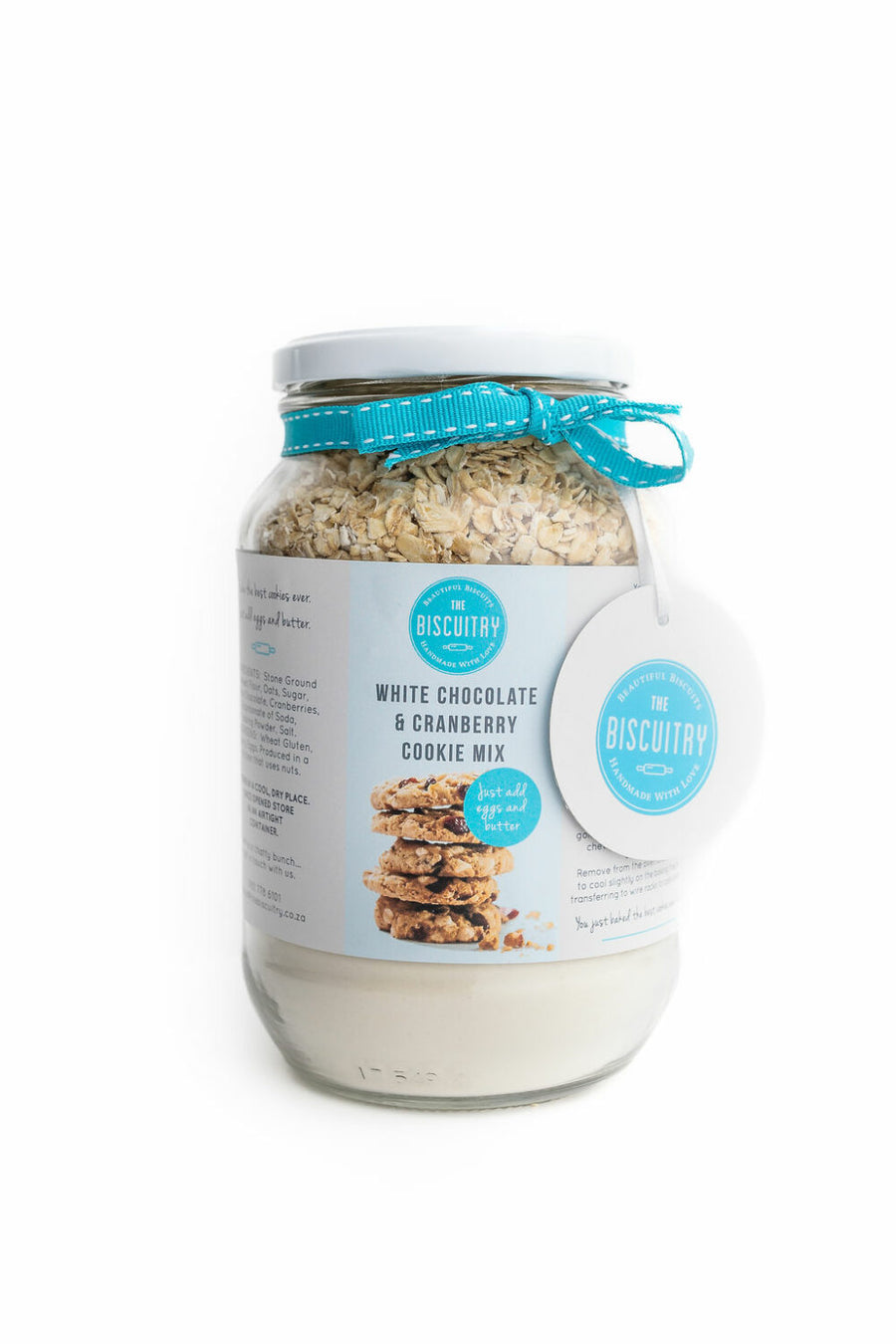 The Biscuitry - White Chocolate & Cranberry Cookie Mix Jar