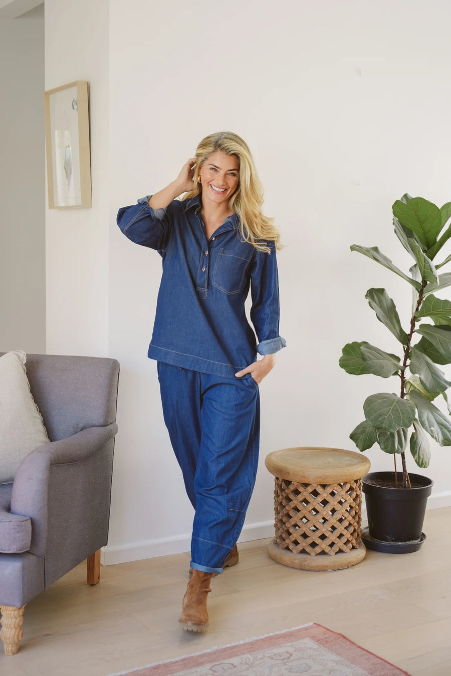 Just Cruizin : Jo Barrel Pants - Denim