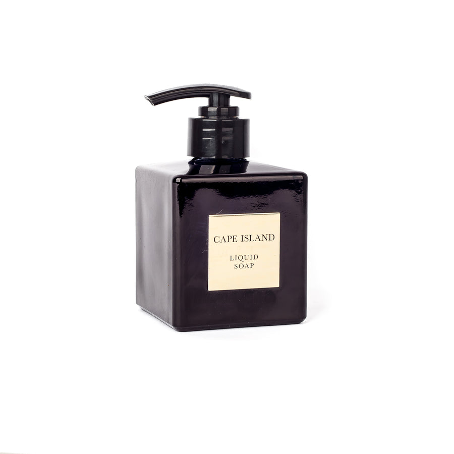CAPE ISLAND: Black Gold 200ml - Glass Liquid Soap