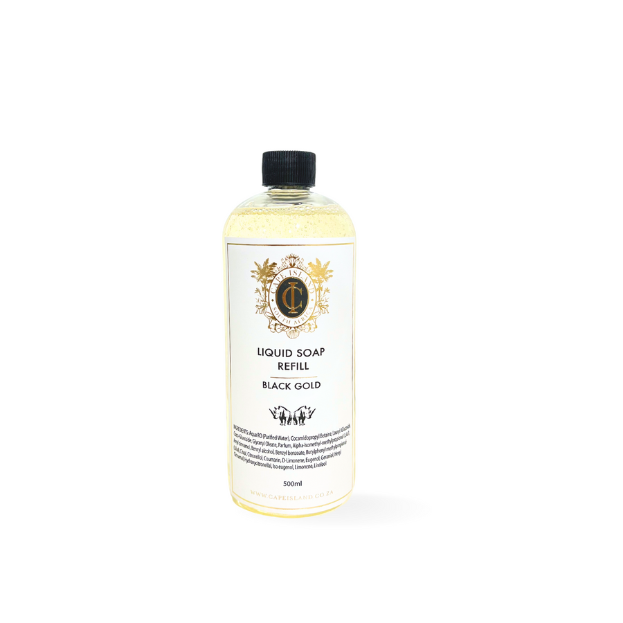 CAPE ISLAND: Black Gold - Liquid Soap Refill Pouch 500ml