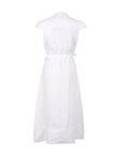 Pure Linen Cap Sleeve Dress | White