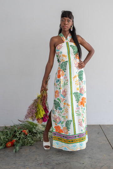 Differently: Mila Tie Back Dress - Spanish Bloom