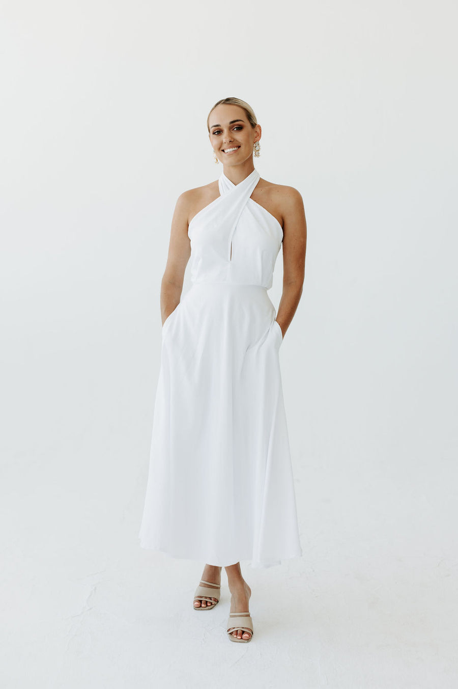 Cfisticated Dress Rental : The White Halterneck Dress