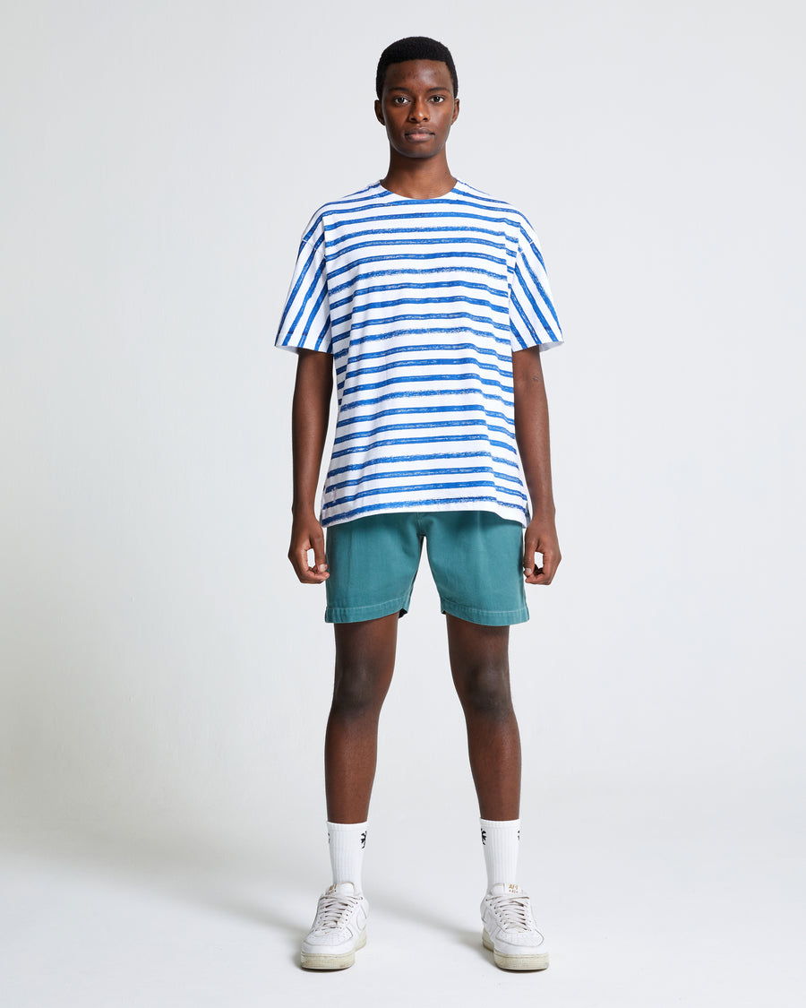 FIELDS: Box Tee With Stripes