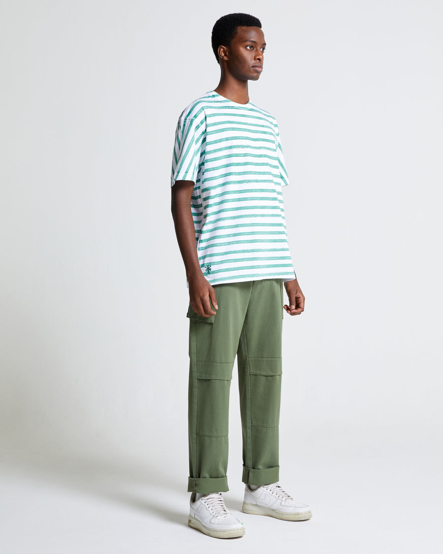 FIELDS: Box Tee With Stripes