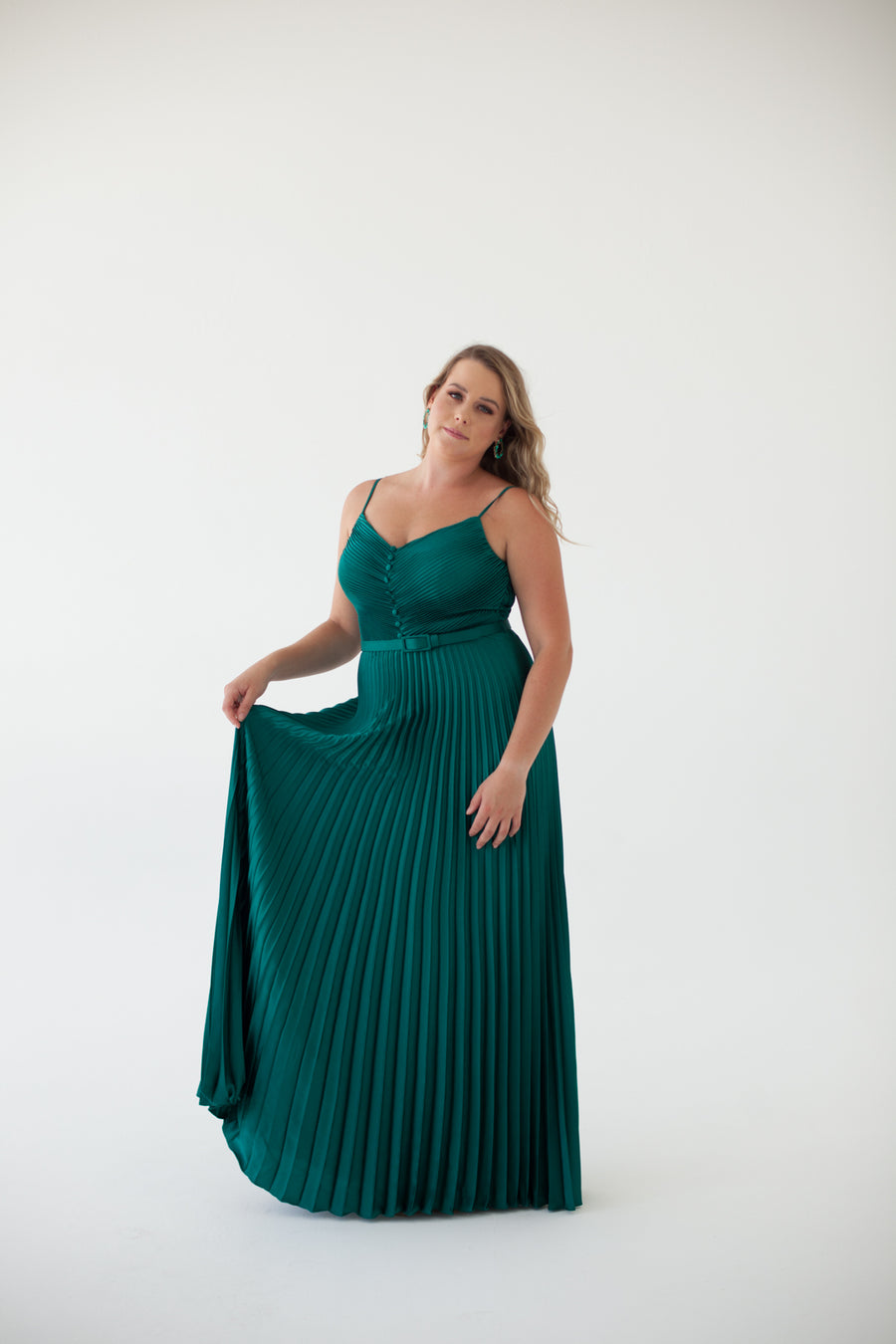 Cfisticated Dress Rental : The Emerald Pleated Dress