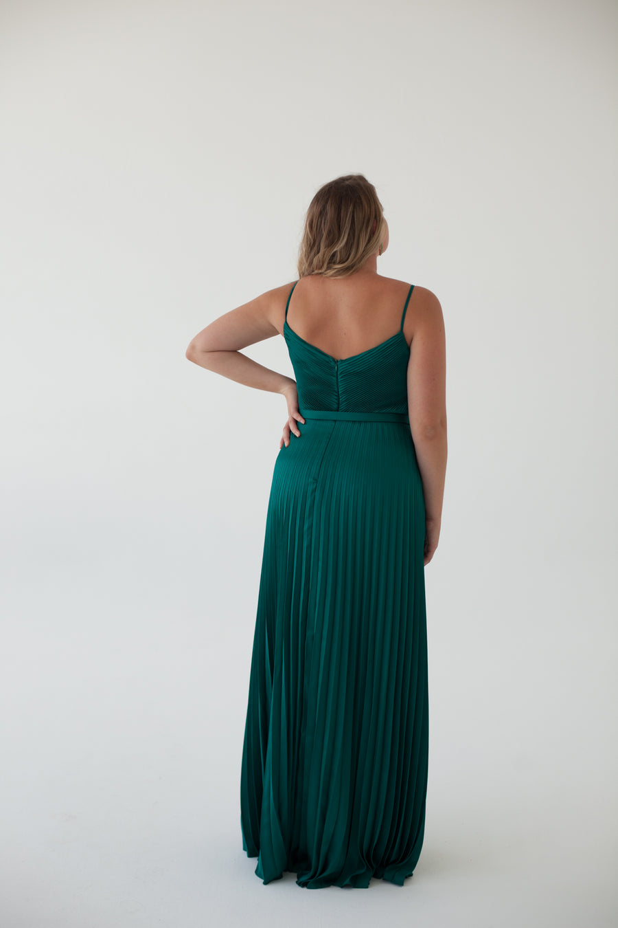 Cfisticated Dress Rental : The Emerald Pleated Dress