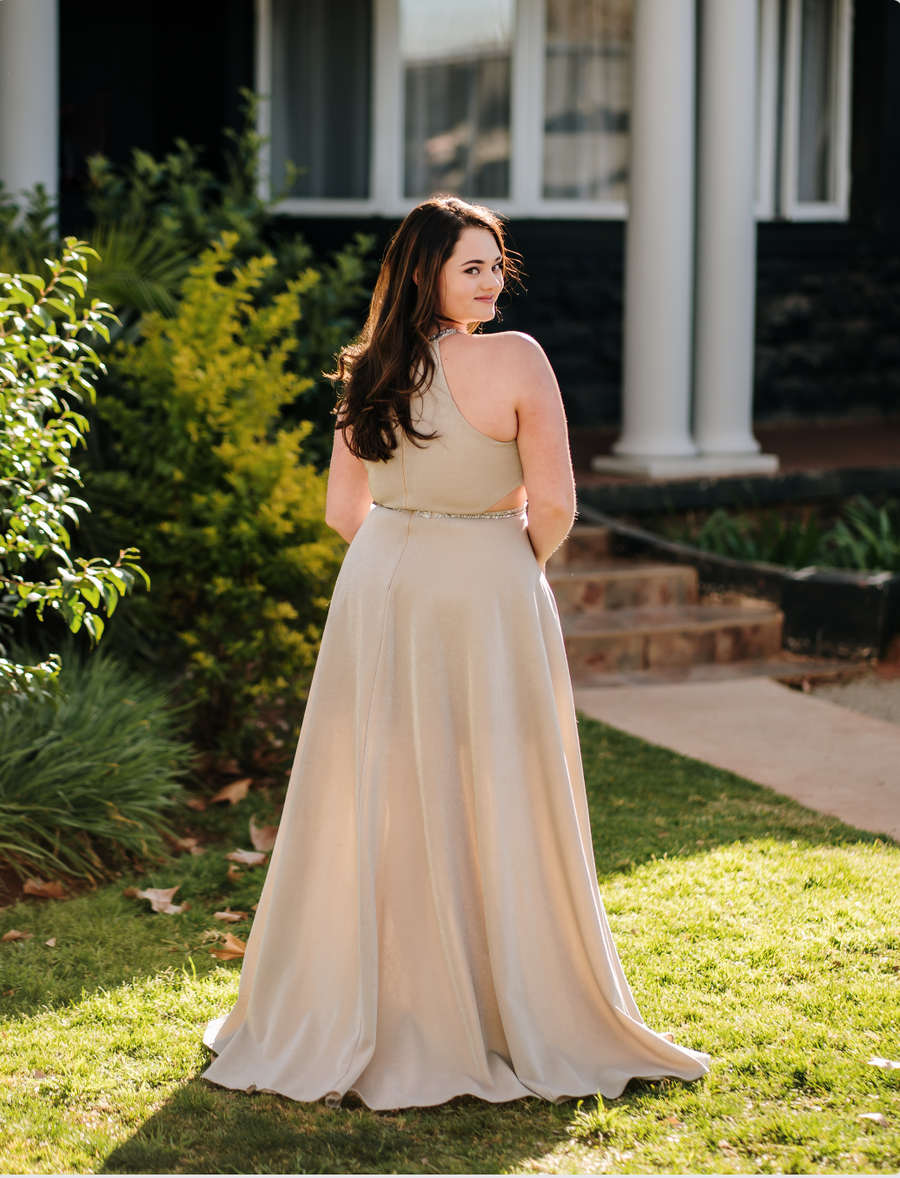 Cfisticated Dress Rental : The Beige Sparkle